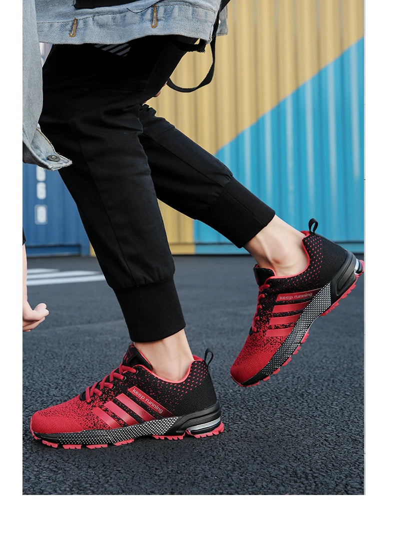 Men Shoes Comfortable Non-Slip Stable Shock Absorption Light Couple Shoes and Men's Sneakers Mesh Breathable Casual Basket Homme