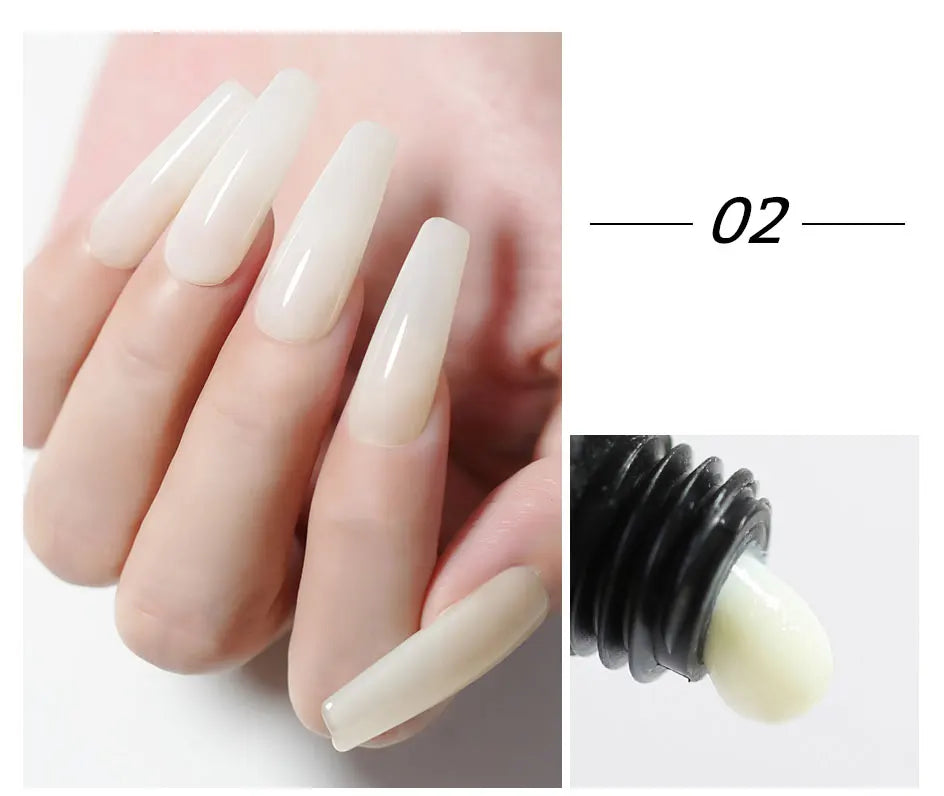 Arte Clavo 2pcs/Set 15ml Jelly Nail Extension Gel Pink White Clear Quick Building UV LED Gel Nails Finger Extensions Nail Art