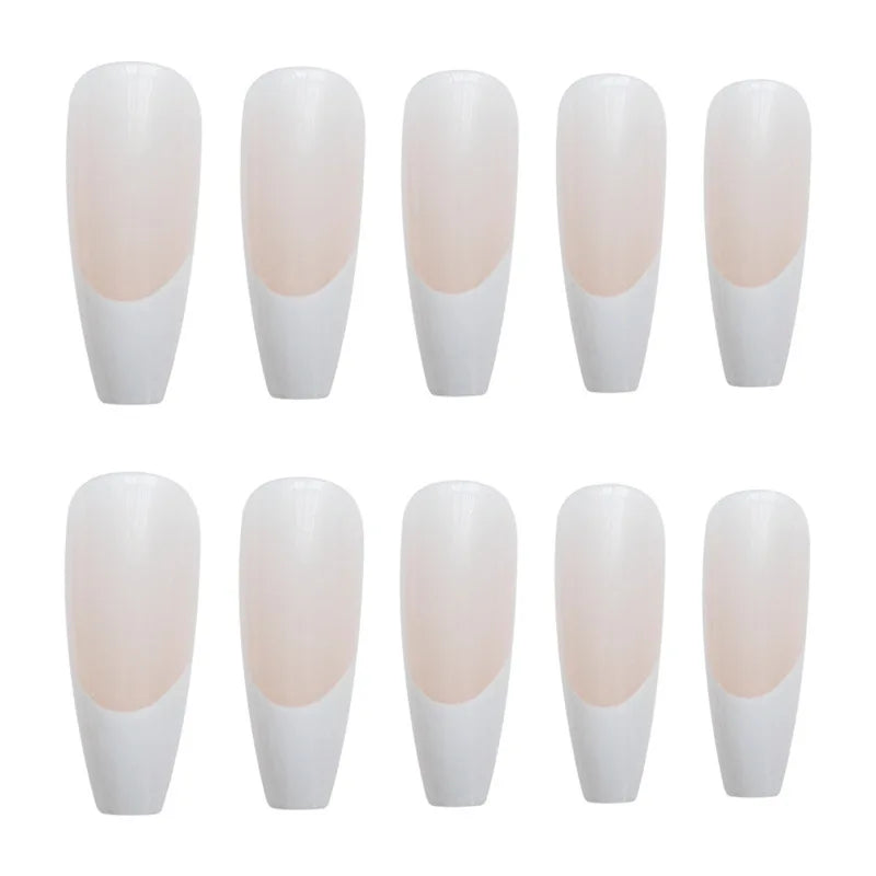 Nail Art Fake Nails Artificial Square Head Press on Acrylic Nail Tips Seamless Removable False Nails Ballerina Press on Nails