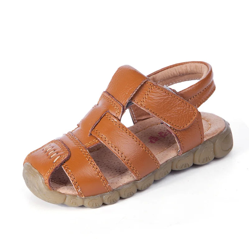 Summer Kids Shoes Boys Beach Sandals for Baby Boys Soft Leather Bottom Non-Slip Closed Toe Children Shoes ÑÐ°Ð½Ð´Ð°Ð»Ð¸ Ð´Ð»Ñ Ð¼Ð°Ð»ÑŒÑ‡Ð¸ÐºÐ°