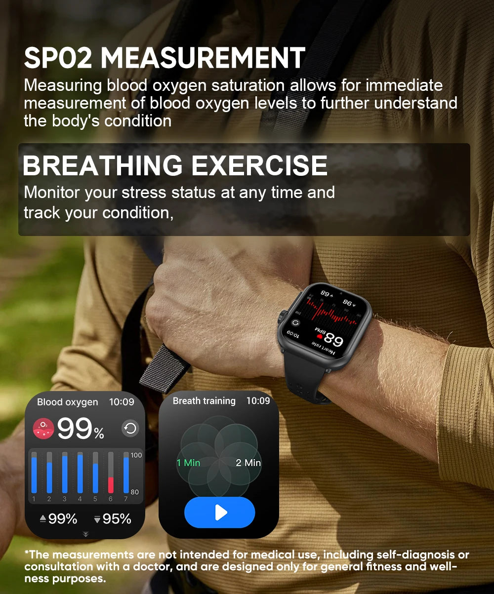 LIGE New 1000mAh Big Battery Smart Watch Full Touch Bluetooth Call Men's Watches 100+ Sports Mode Heart Rate Monitor Smartwatch
