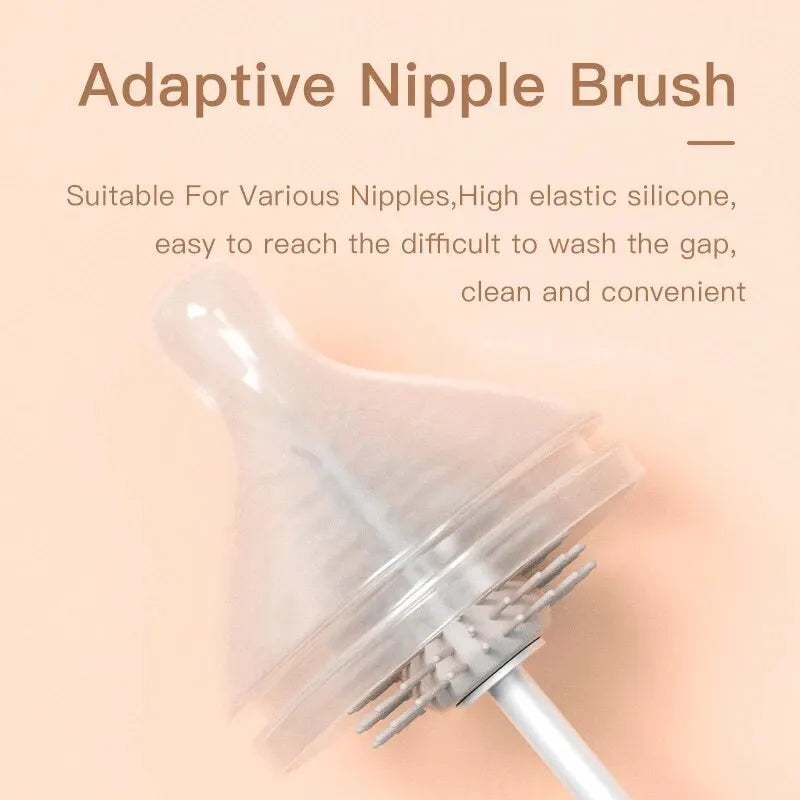 360° Silicone Baby Bottle Cleaning Brush Set 3-in-1 – Bottle, Pacifier & Straw Cleaner