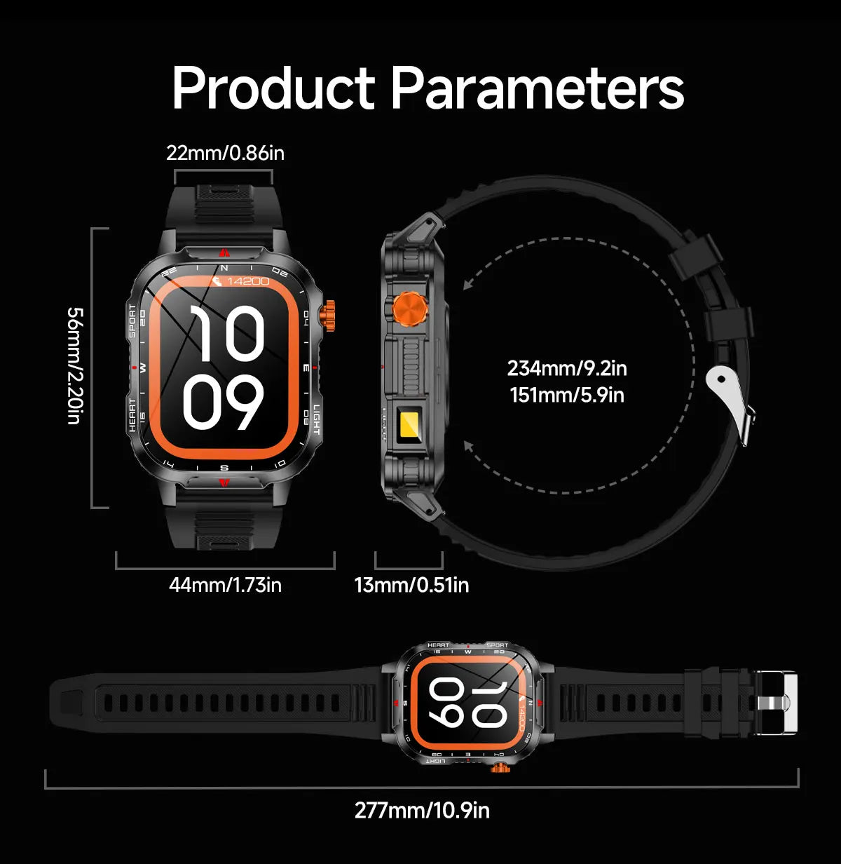 2025 New Smart Watch Voice Assistant 2.01"HD Screen Bluetooth Call Waterproof 1100mAh Big Battery Compass Outdoor Sport Watches