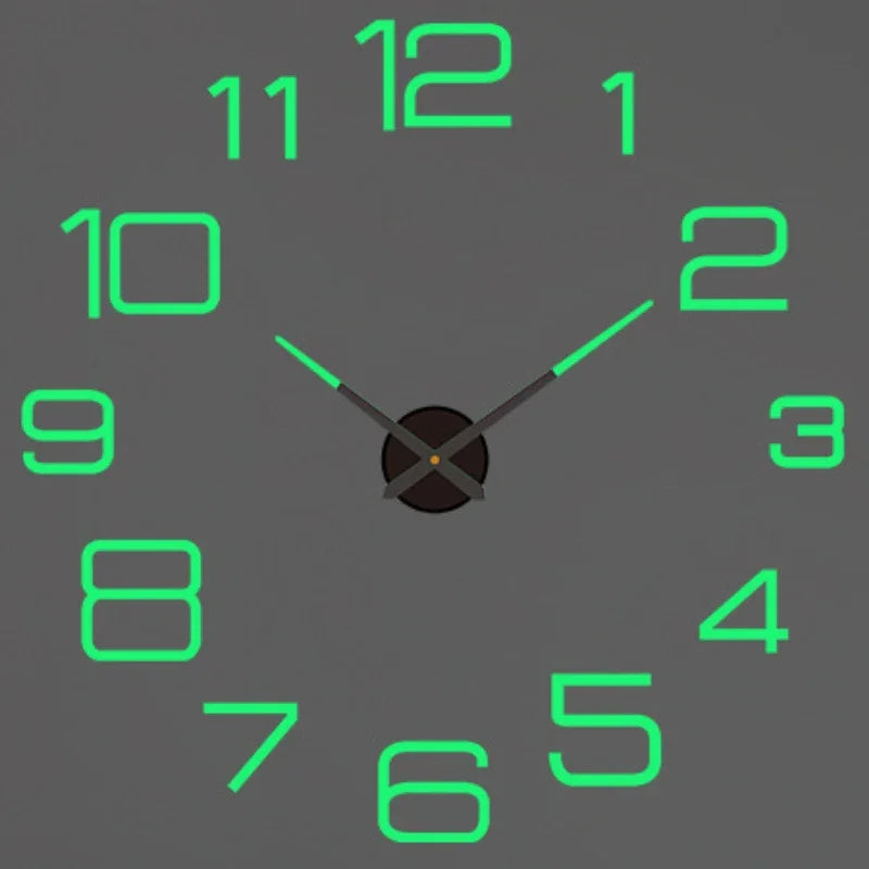 New Modern Design Large Wall Clock 3D DIY Quartz Clocks Fashion Watches Acrylic Mirror Stickers Living Room Home Decor Horloge