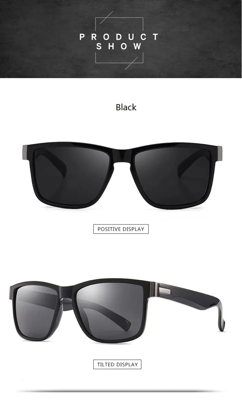 Fashionable Men Women Sunglasses Luxury Brand Designer Sun Glasses Vintage Square Driving Fishing Man Eyewear