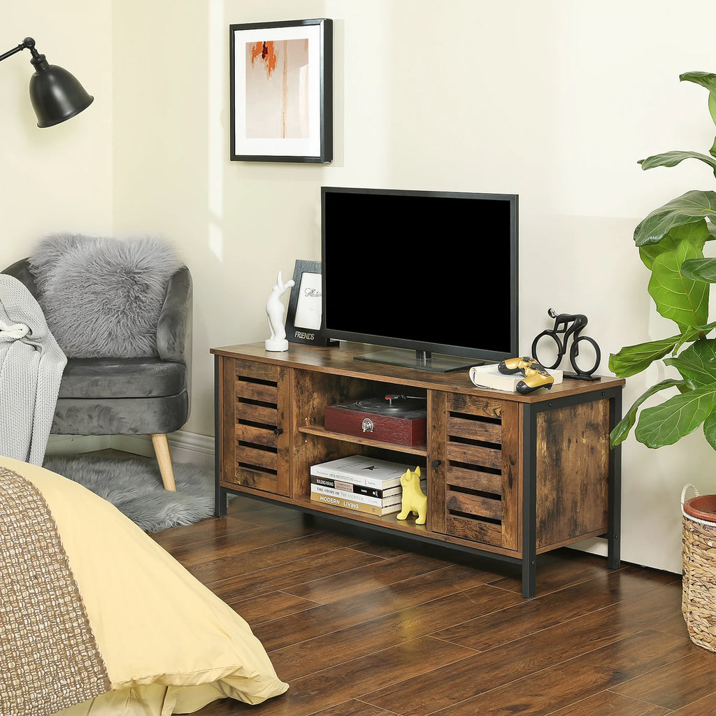 VASAGLE Lowboard TV wardrobe, 2 cabinets and 2 shelf levels, width 110cm