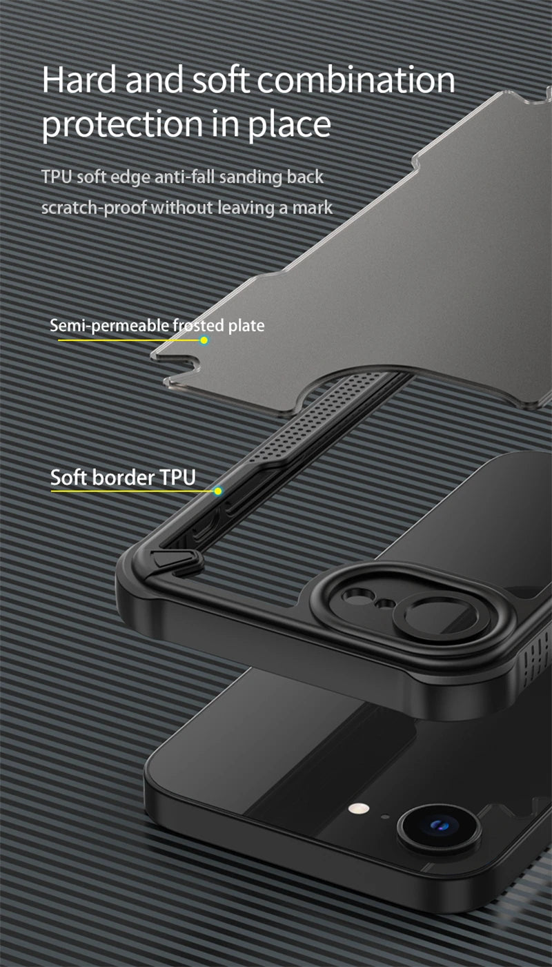 Translucent Matte Armor Case For iPhone 17e Skin-Friendly Matte Full Back Case For iPhone 17e Cover For iPhone 17e/16e Case