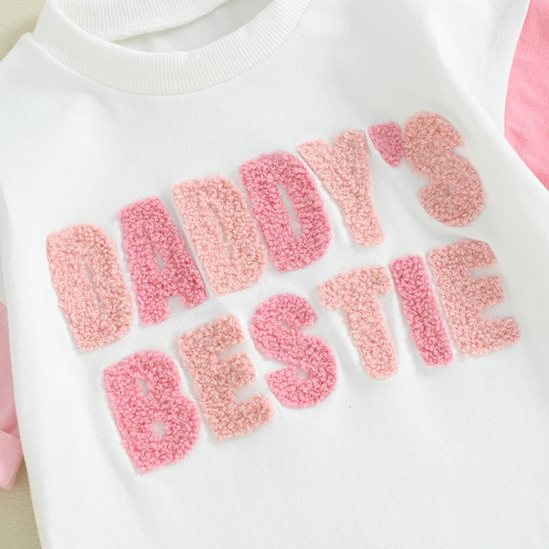 Baby Girl Summer Romper – Daddy's Girl Embroidery Short Sleeve Bodysuit Father Gift