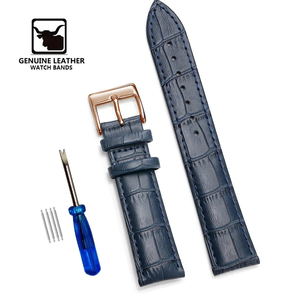 Premium Genuine Leather Watch Band – Multi-Size Wrist Strap