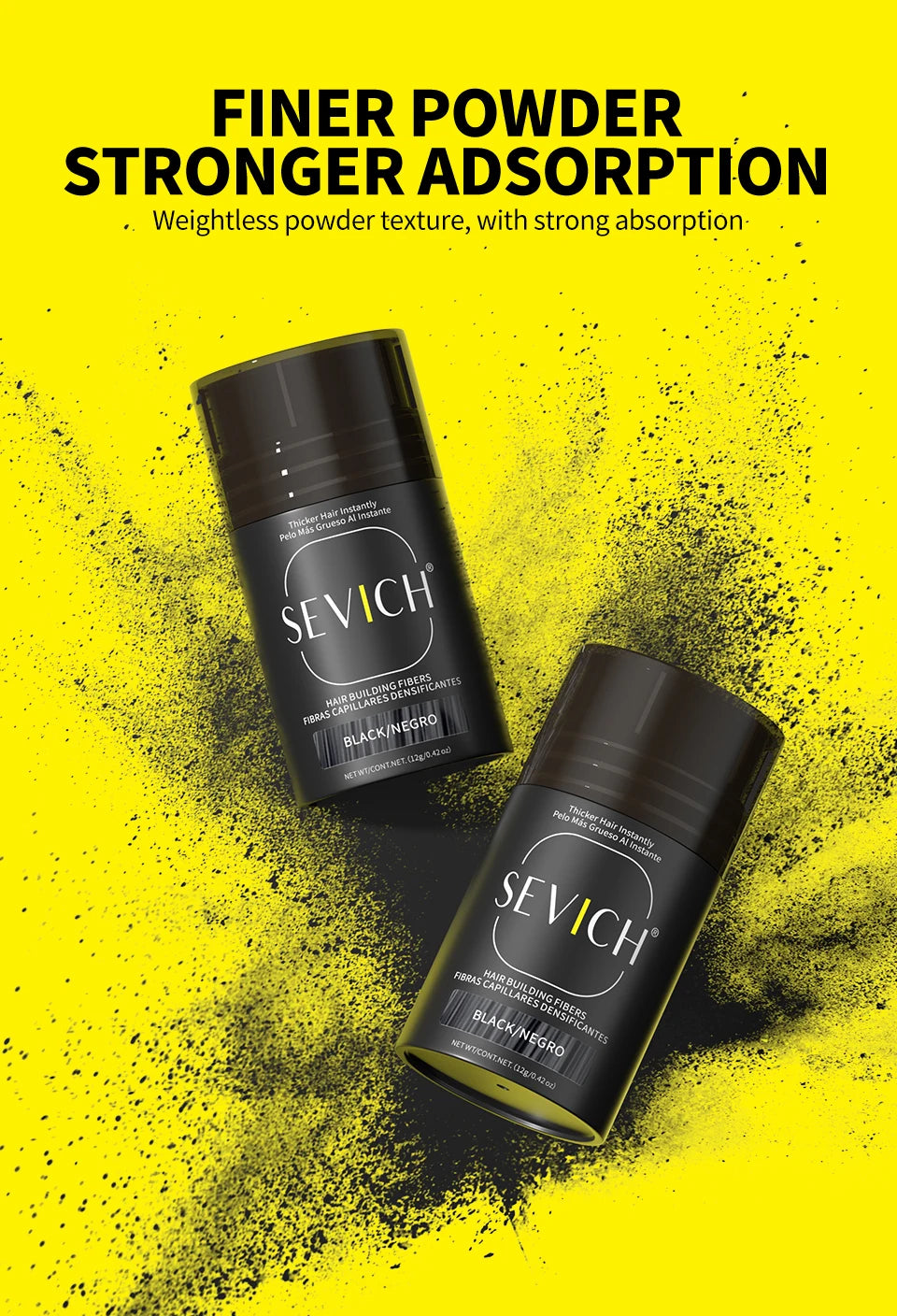 Hair Fibers Regrowth Powders Black Volumizing Hair Fibers Hair Building Fiber Natural Keratin Hair Styling Thickening Powder