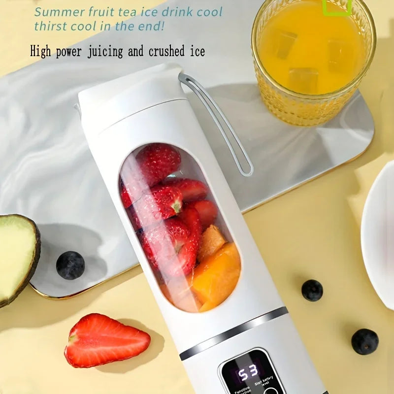 Portable Handheld Juicer Blender, USB Rechargeable Juice Maker for Smoothies Milkshakes Fresh Fruit Juices