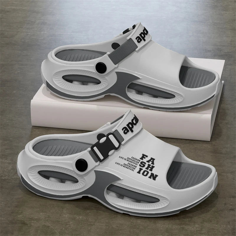 2025 Men's Beach Slippers Outdoor Sandals Comfortable Soft Sole EVA Slide Clogs Casual Shoes Men Women Beach Sandals Big Size