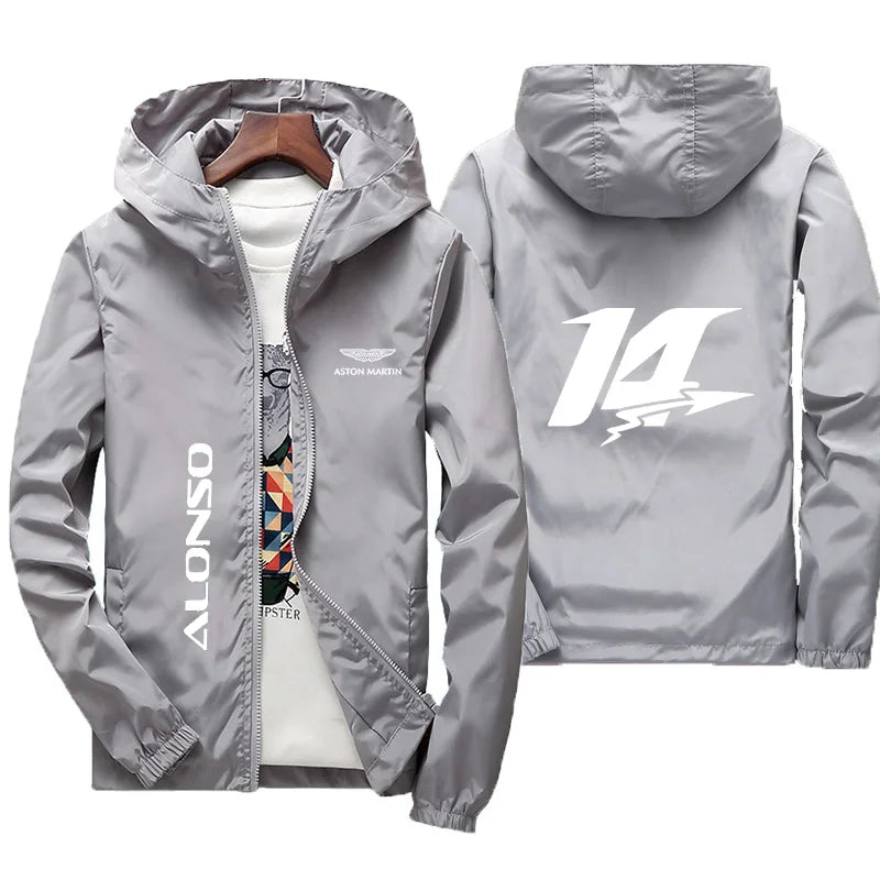 2026 new Aston Martin racing spring and autumn zipper jacket, unisex windproof jacket, casual fashion hooded jacket