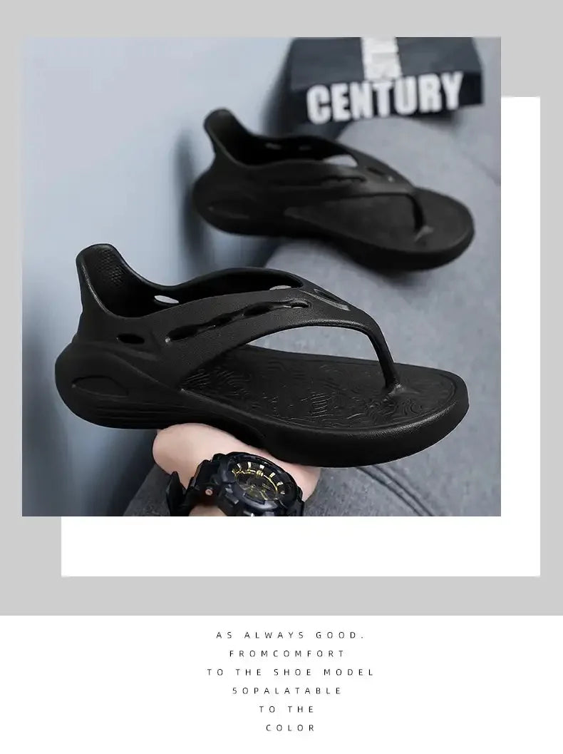 New Design Fashion Mens Flip-flops Casual Shoes Soft Slides Home Slippers Beach Shoes Men Slippers Indoor Outdoor Beach Sandals