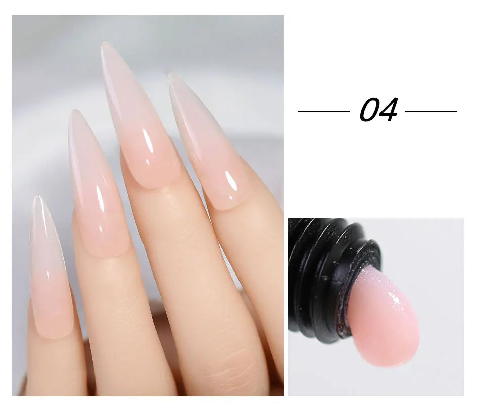 Arte Clavo 2pcs/Set 15ml Jelly Nail Extension Gel Pink White Clear Quick Building UV LED Gel Nails Finger Extensions Nail Art