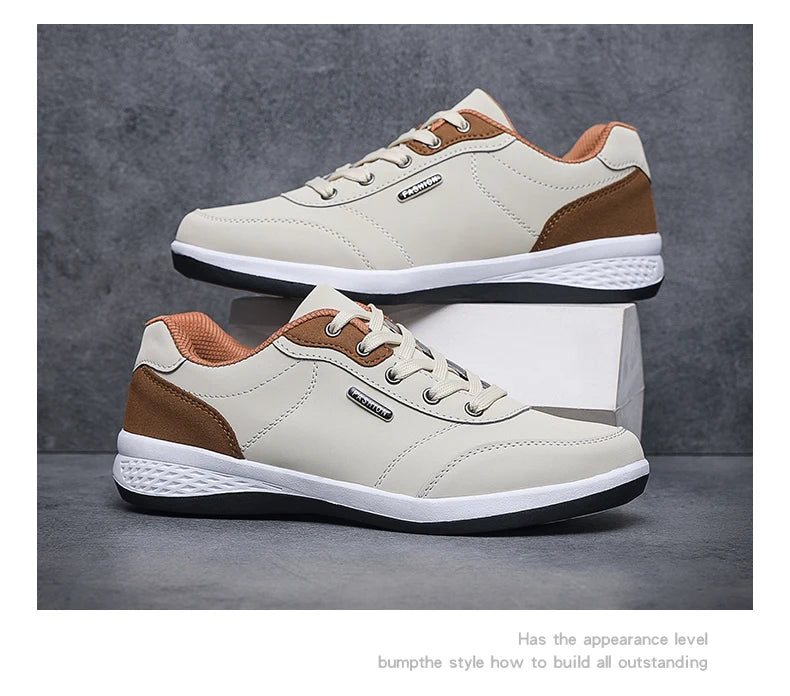 Pu Leather Men Shoes Sneakers Trend Casual Skateboarding Shoes Male Sneakers Non-slip Footwear Men Vulcanized Shoes Men Sneaker
