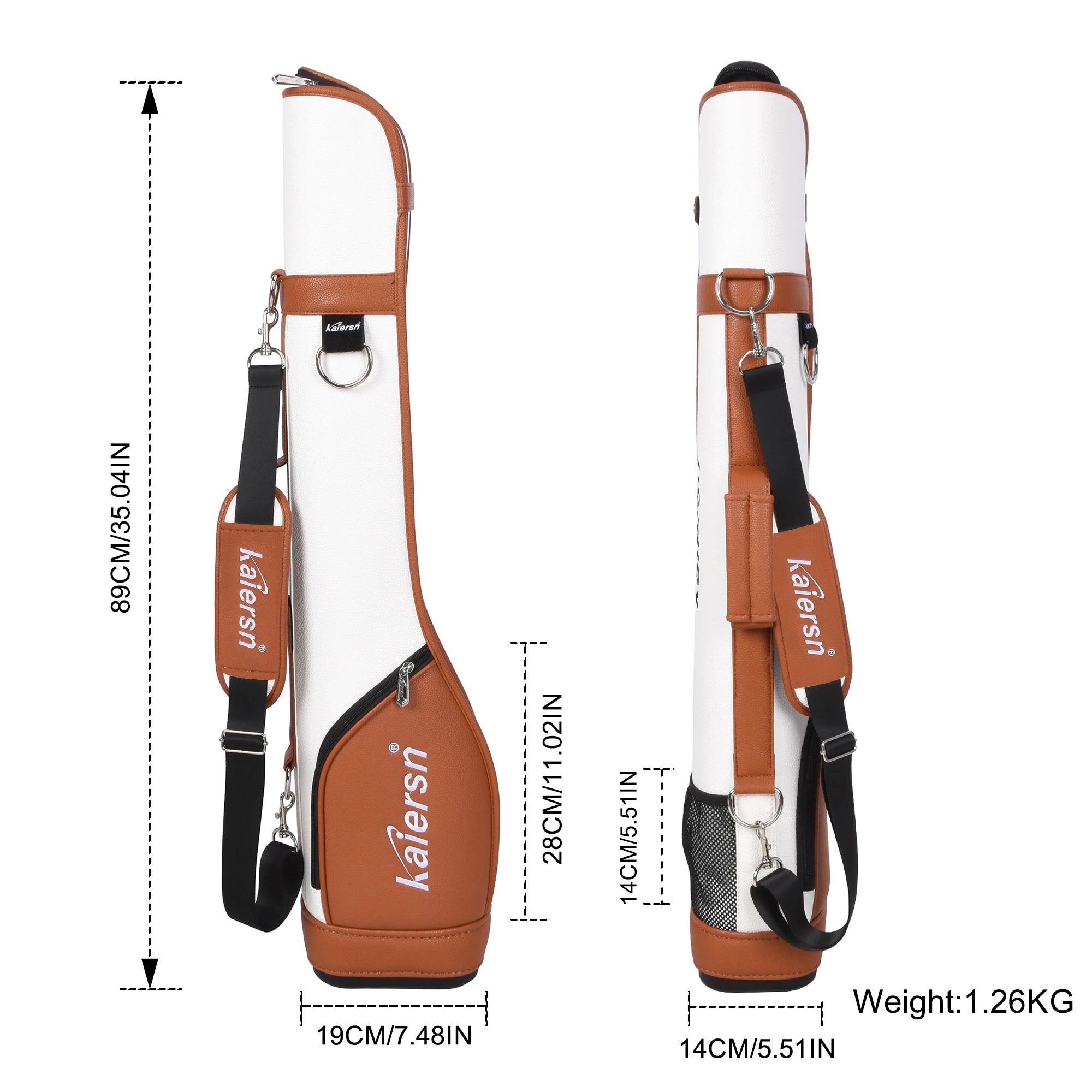 Kaiersn Men Women PU Super Lightweight Portable Park Golf Bag