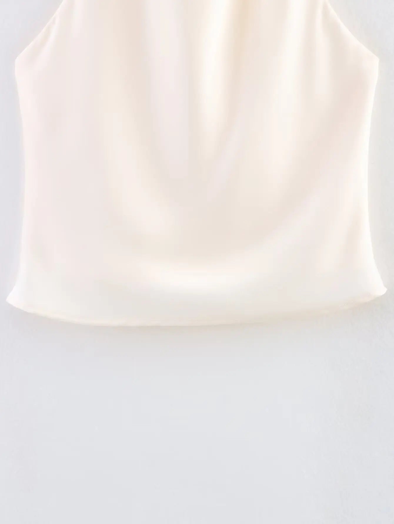 Zevity 2025 Women Chic Solid Color Sleeveless Soft Touch Halter Camis Tank Lady Backless Summer Beach Shirt Blouse Tops LS9365