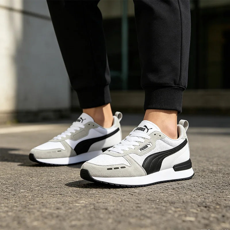 2026 New Puma organial  Men's And Women's Casual Shoes  Equipped with a SoftFoam+ insole R78 Retro Low-Top Sneakers 373117-02