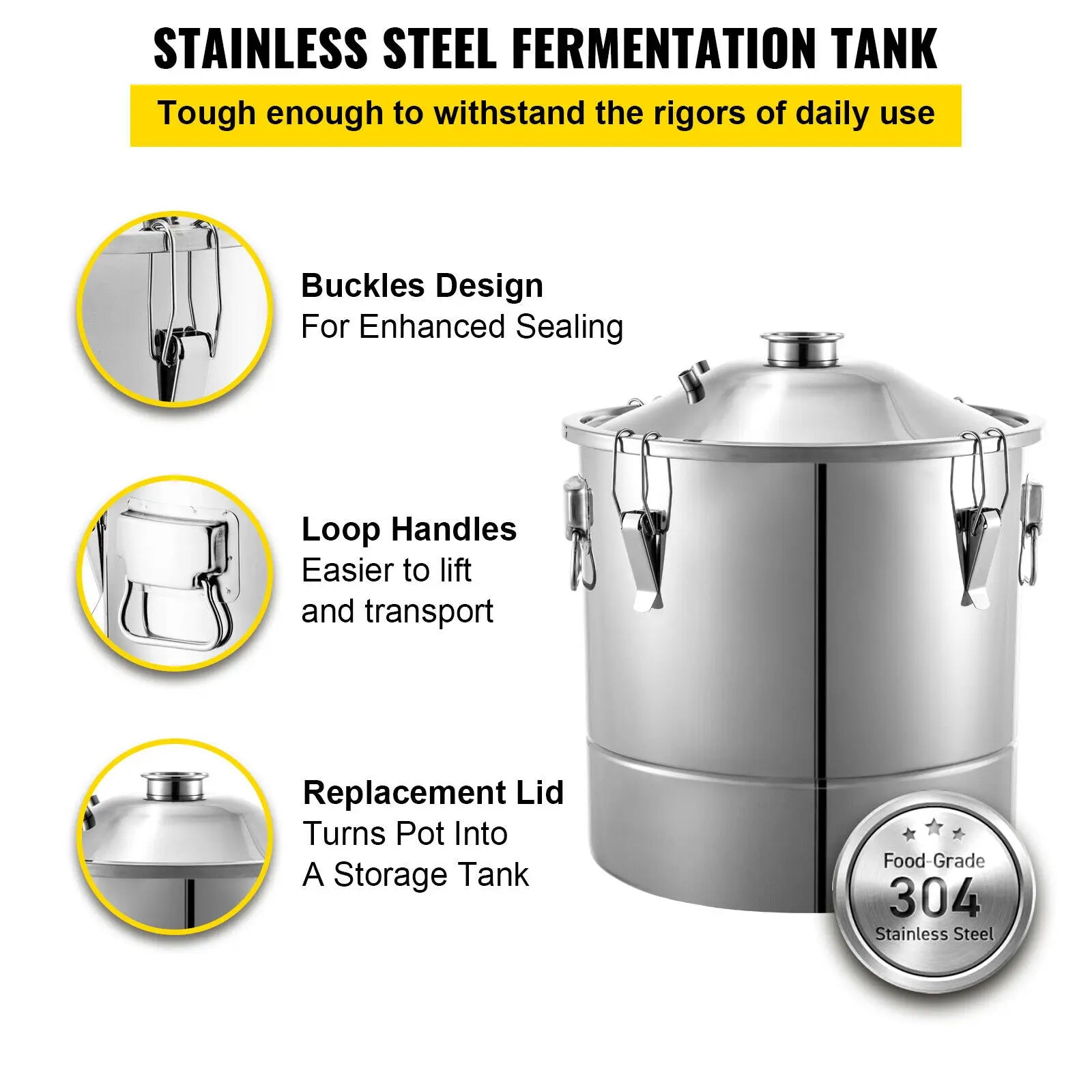 SucceBuy 20L-70L Alcohol Distiller Machine Beer Brewing Equipment DIY Wine Moonshine Apparatus Dispenser Kit Home Appliance