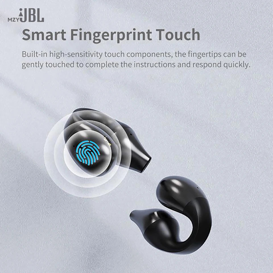 Wireless Bluetooth 5.2 Earphones Bone Conduction Earphones Sports Noise Reduction Ear Clip HiFI Stereo Earphones Digital Display