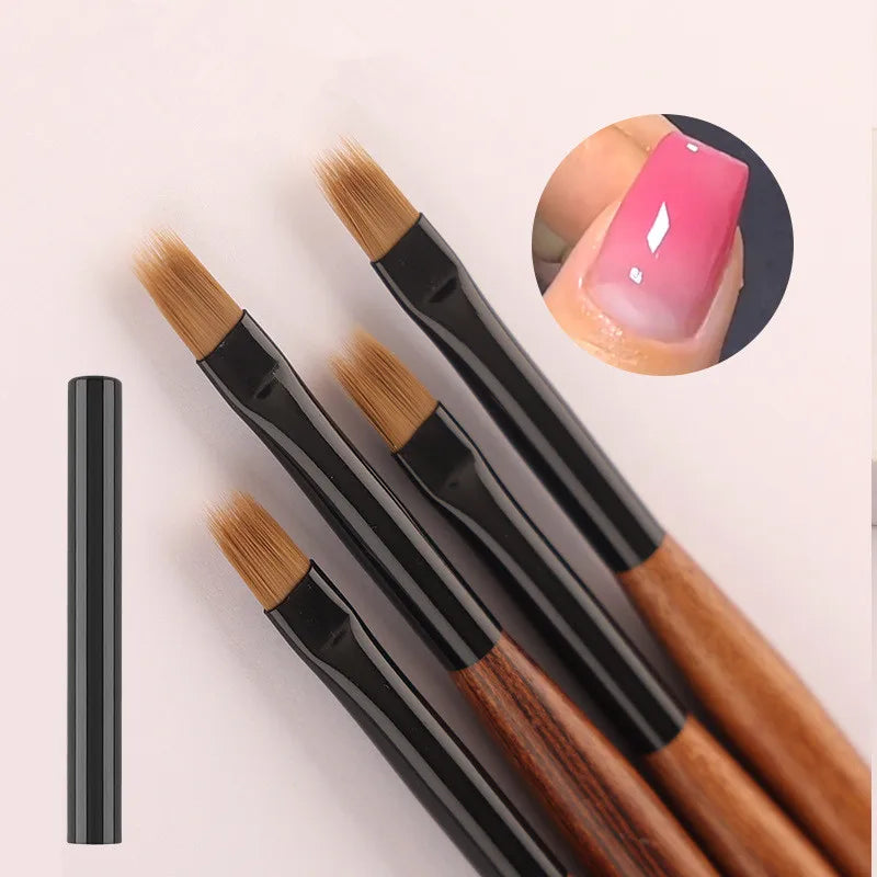 Gradient Nail Art Brush Acrylic Nail Ombre Pen DIY UV Gel Brushes Painting Drawing Flowers Nails Brush Manicure Tools for Salon