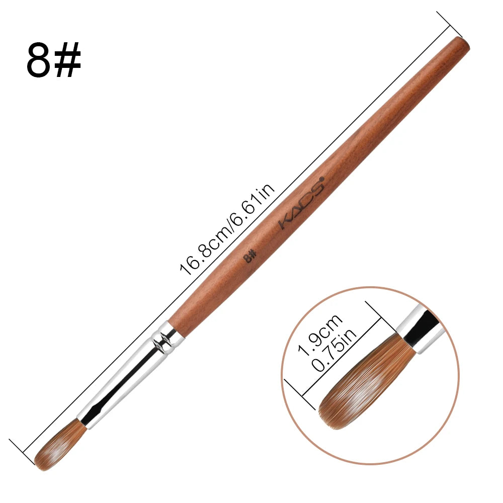 Pincel Profesional para Uñas Acrílicas KADS – Kolinsky Sable UV Gel