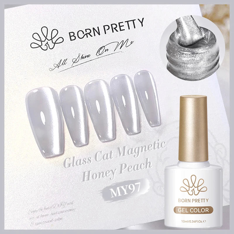 BORN PRETTY Super Holos Cat Magnetic Nail Gel Polish for Nails 10ml Soak Off Holographics Laser Gel Polish Auroras Glimmer Nails