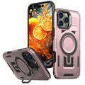 Luxurious Armor Case for iPhone 17 air 16 e 15 14 13 12 11 Pro Max Plus Magnetic Metal Stand Holder Kickstand Protective Hard Co
