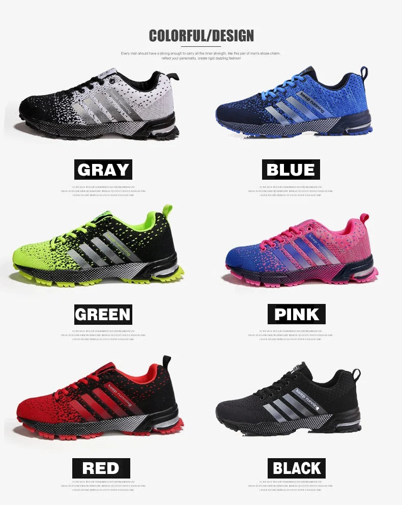 Men Shoes Comfortable Non-Slip Stable Shock Absorption Light Couple Shoes and Men's Sneakers Mesh Breathable Casual Basket Homme