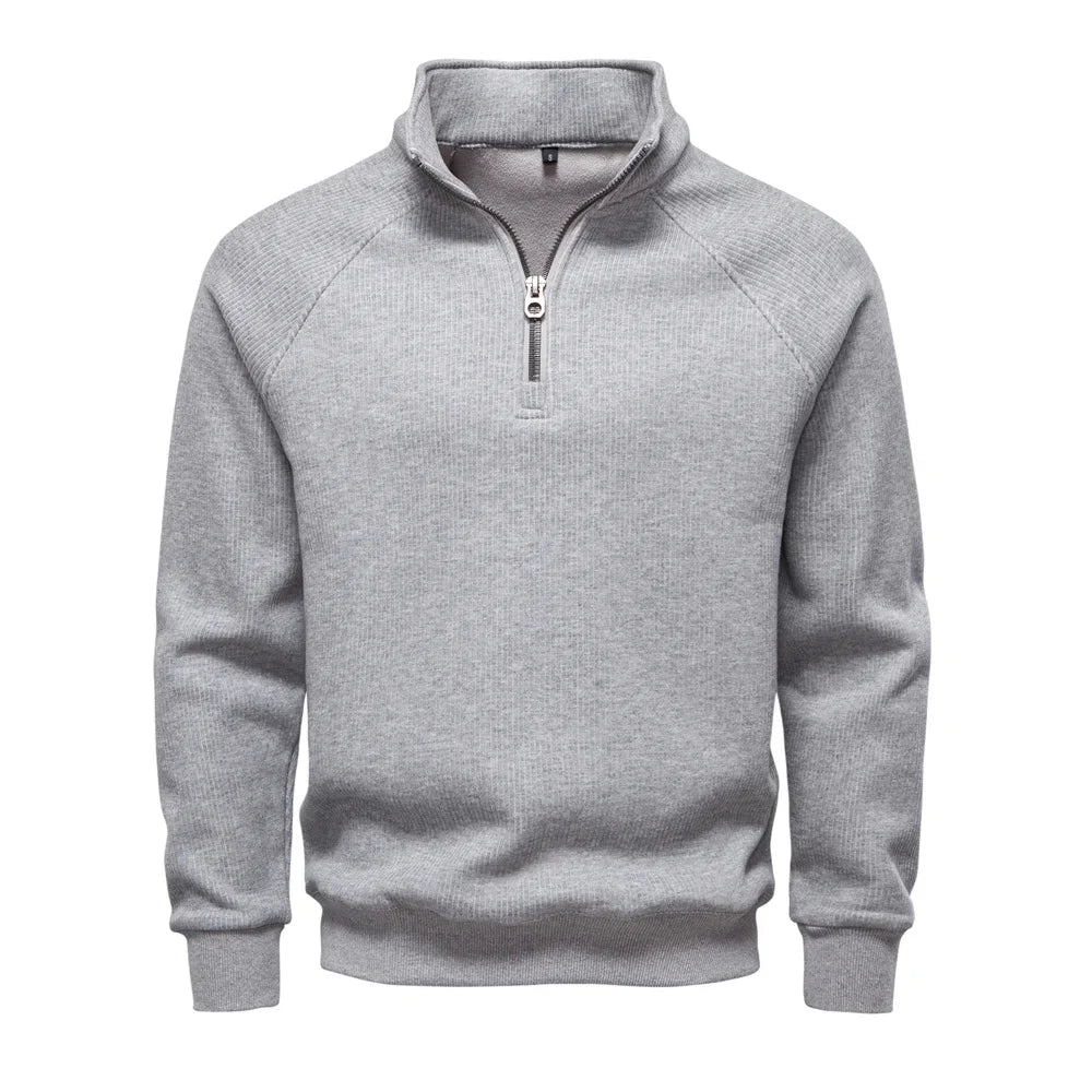 AIOPESIN Brand Men Winter Thermal Sweater Cotton Zipper Slim Fit Thermal Underlayer Top Luxury Soft Shell Pullover Sweatshirt