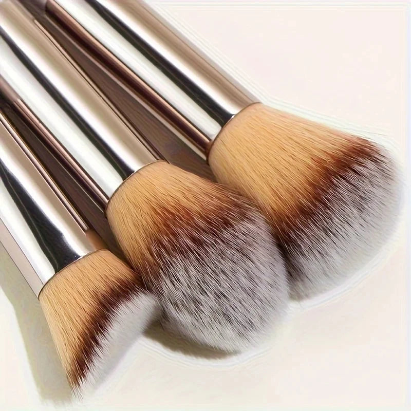 Hot Champagne Makeup Brushes Set for Women Cosmetic Foundation Powder Blush Eyeshadow Kabuki Blending Make Up Brush Beauty Tools