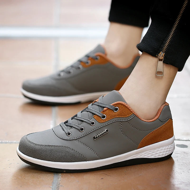 Pu Leather Men Shoes Sneakers Trend Casual Skateboarding Shoes Male Sneakers Non-slip Footwear Men Vulcanized Shoes Men Sneaker