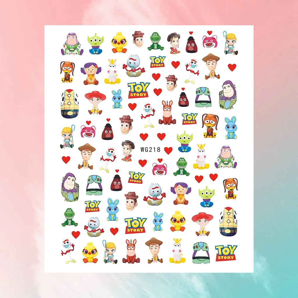 Disney Cartoon Adhesive Nail Stickers Nail Decorative Decals Nail Sliders Stitch Mickey 3D Stickers Press on Nails