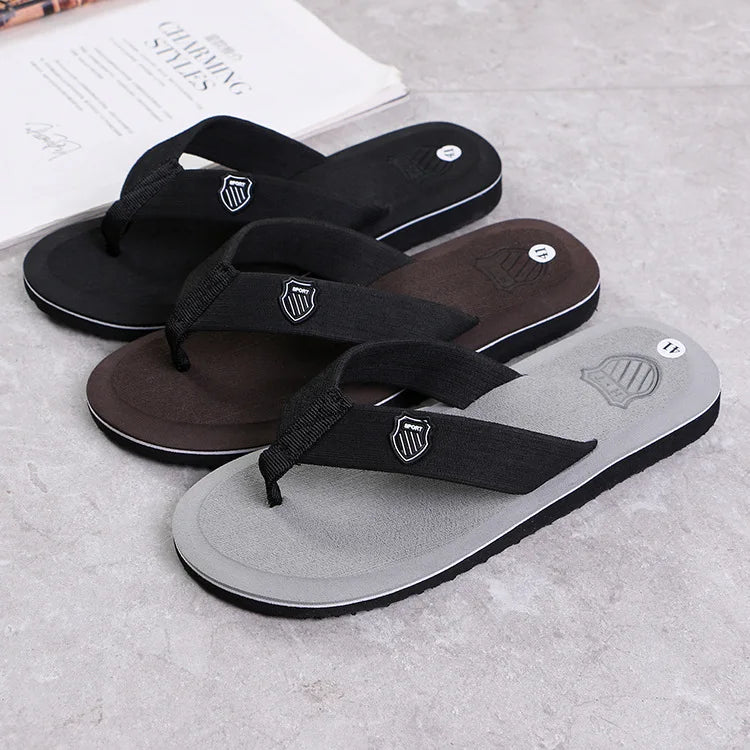 High Quality Summer Slippers Men Flip Flops Beach Sandals Non-Slip Casual Flat Shoes Slippers Indoor Shoes Men Outdoor Slides