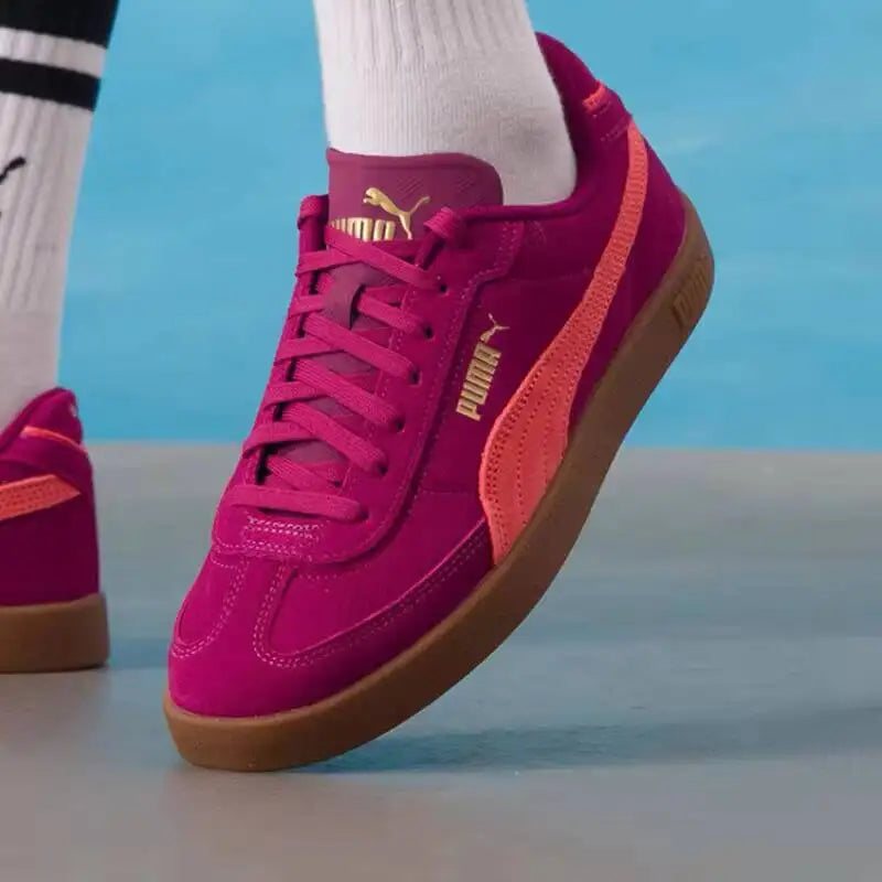 new 2026 PUMA Unisex Suede Retro Low Top Board Sneakers 400717-23/24 Color Block Gold Foil Logo Shoes
