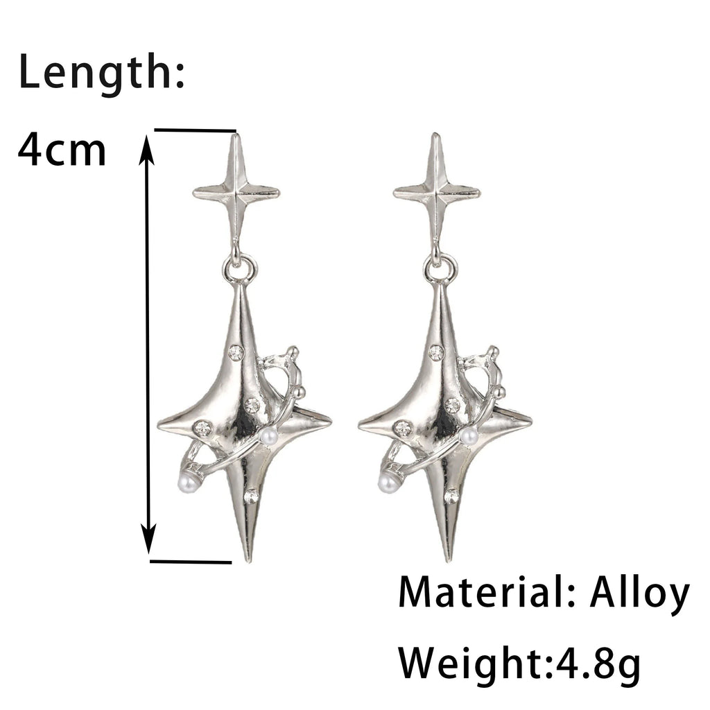 New Sweet Cool Wind Love Tassel Star Earrings Women Design Senior Sense of Fashion Personality Earring Party Jewelry Gifts 2023