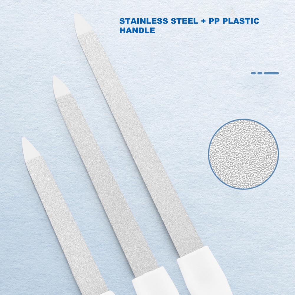 Durable Manicure File Lightweight Dual Use Stainless Steel Beauty Nail File Nail Care Tool Cuticle Pusher Nails Art Tools