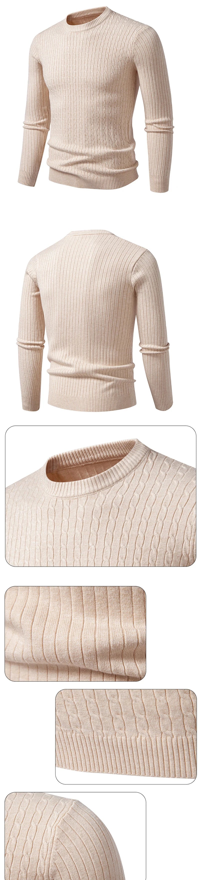 new Mens Crew Neck Sweaters Long Sleeve Lightweight Knit Dress Pullover Sweaters Casual outwear Twist Patterned Cable Sweaters