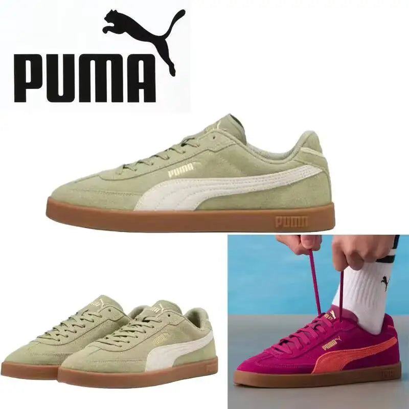 new 2026 PUMA Unisex Suede Retro Low Top Board Sneakers 400717-23/24 Color Block Gold Foil Logo Shoes
