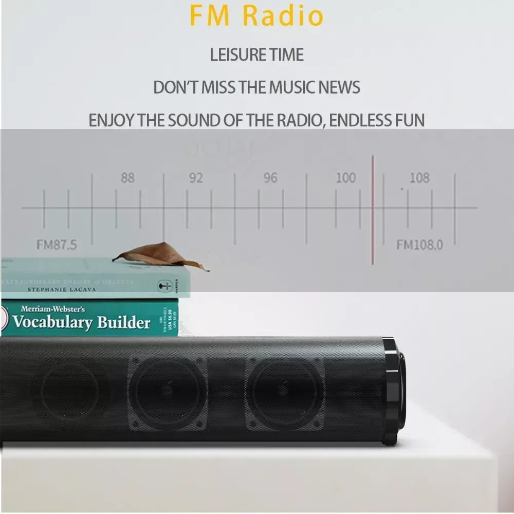 Portable Super Powerful Sound Bar Wireless Bluetooth Speaker Surround Stereo Home TV Sound Box Subwoofer FM Radio Caixa De Som