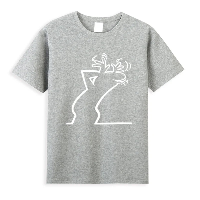 Casual Men's Short Sleeve Round Neck Fashion Cotton Graphic Printed T - Shirts Tops