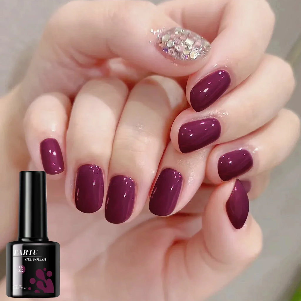 TARTU 8ml Gel Nail Polish Rose Pink Red Gray Burgundy Nails Art Soak Off UV/LED Manicure Semi Permanent gel polish