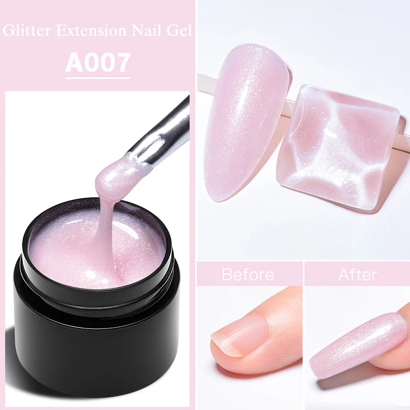 MEET ACROSS 8ml Pearl Shell Thread Gel Nail Polish 3D Semi Permanent Soak Off UV Gel Nail Art Varnish For Nails Manicure DIY