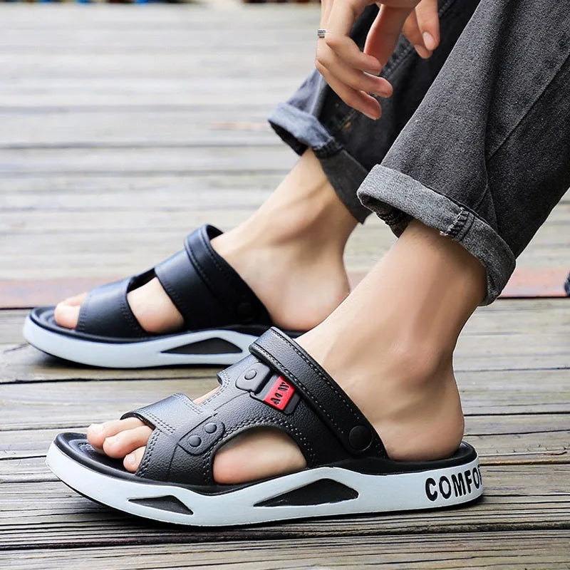Kidmi Mens Shoes Breathable EVA Beach Sandals Fashion Summer Outdoor Sandals For Youth Dual-purpose Casual Comfortable Slippers