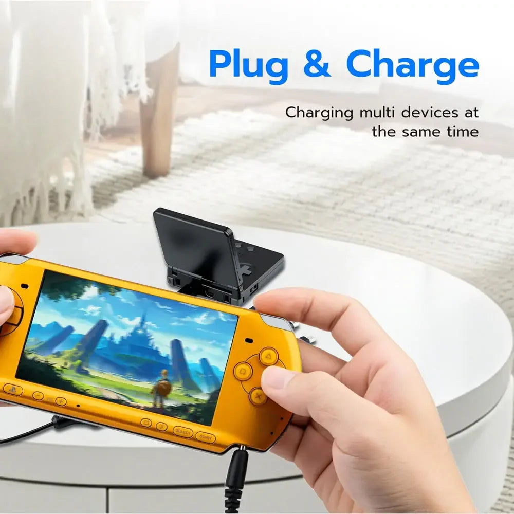 6 in 1 USB C Type C PD Charging Cord for NDS Lite / Wii U / New 3DS XL LL /2DS / GBA SP / PSP / PSV Game Charger Cable Cords