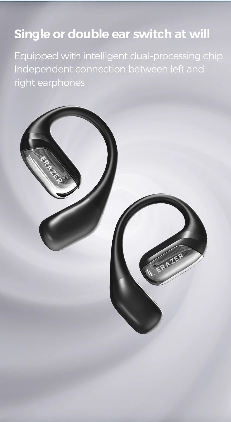 Bluetooth Headphones ERAZER XF35 Full HD Display Wireless Earphones Translation Earbuds Clear Sound Quality 400mAh Charging Case