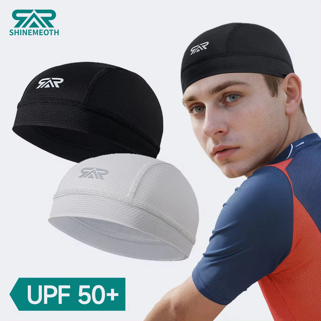Cool Unisex Cycling Cap Quick Dry Material Sun Absorption UPF 50+ Road Bike Cycling Specialist Cooling Skull Cap Helmet Liner