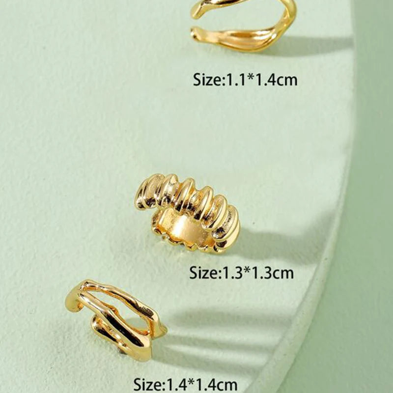 3 PCS Small Pearl Clip-On Earrings Shiny CZ Stone Classic Silver Gold-color Simple Style Daily Wear Party Jewelry For Woman