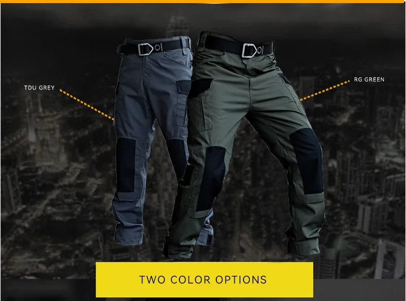 Military Tactical Cargo Pants Men Army Training Trousers Casual Multi Pockets Wear-Resistant Waterproof Pant Male Hiking Pants